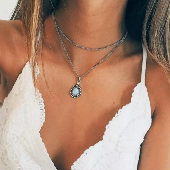 everrealli Jewelry - NEW Retro Dip Pendant Boho Bohemian Necklace